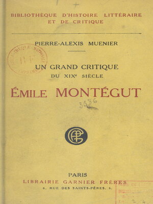 cover image of Émile Montégut